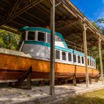 Preserved historic boat at Barberville entrance